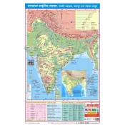 Namami Publication's Physical Map of Maharashtra | Maharashtracha Prakrutik Nakasha [Marathi] Multicolor Wall Chart/Poster